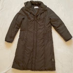 Calvin Klein Olive hooded puffer coat size S